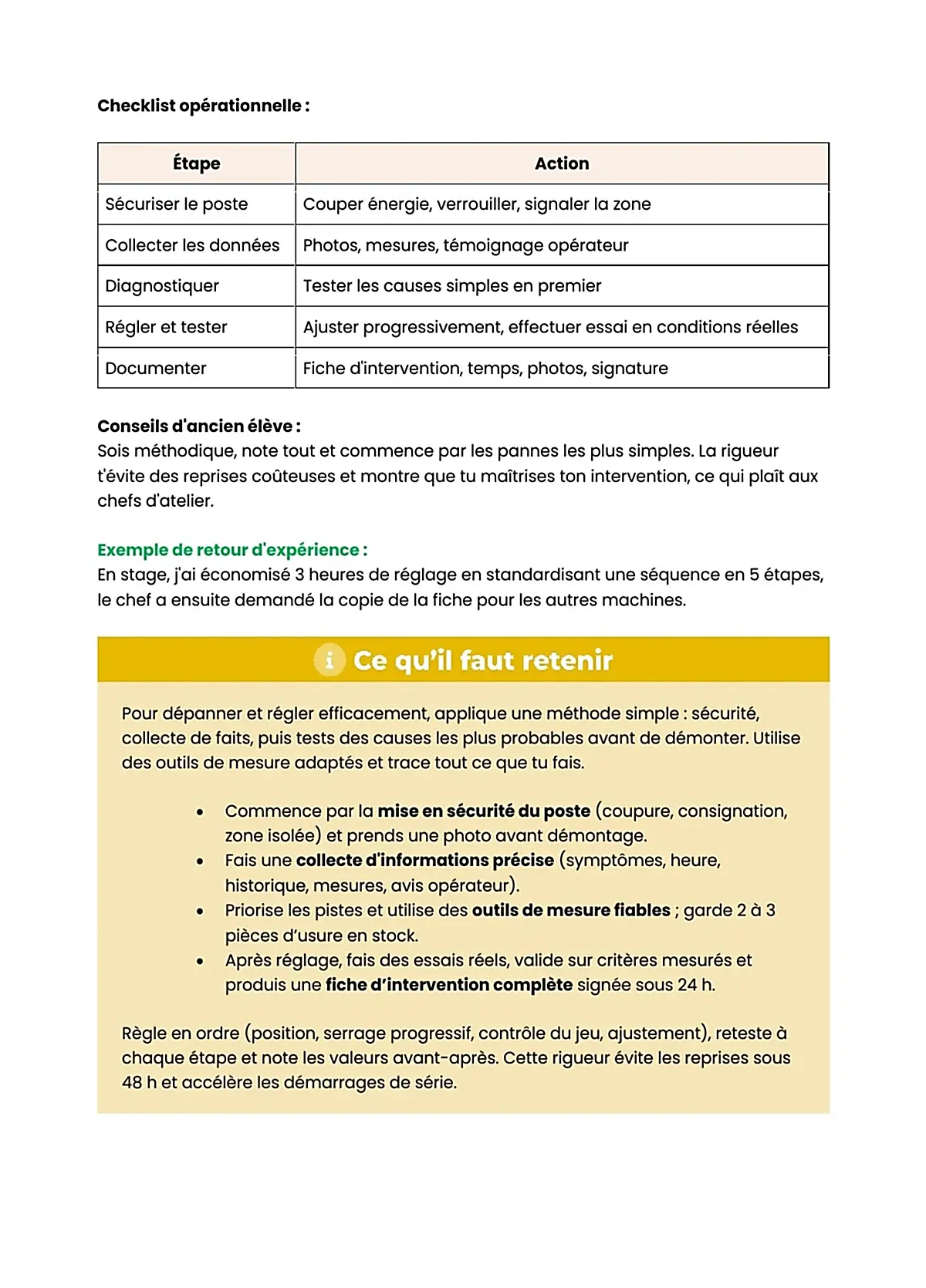 Example Fiche de Révision BP Métallier
